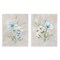 Stupell Industries Delicate Flower Tendrils 2pc Wall Plaque Art Set Design by Livi Finn